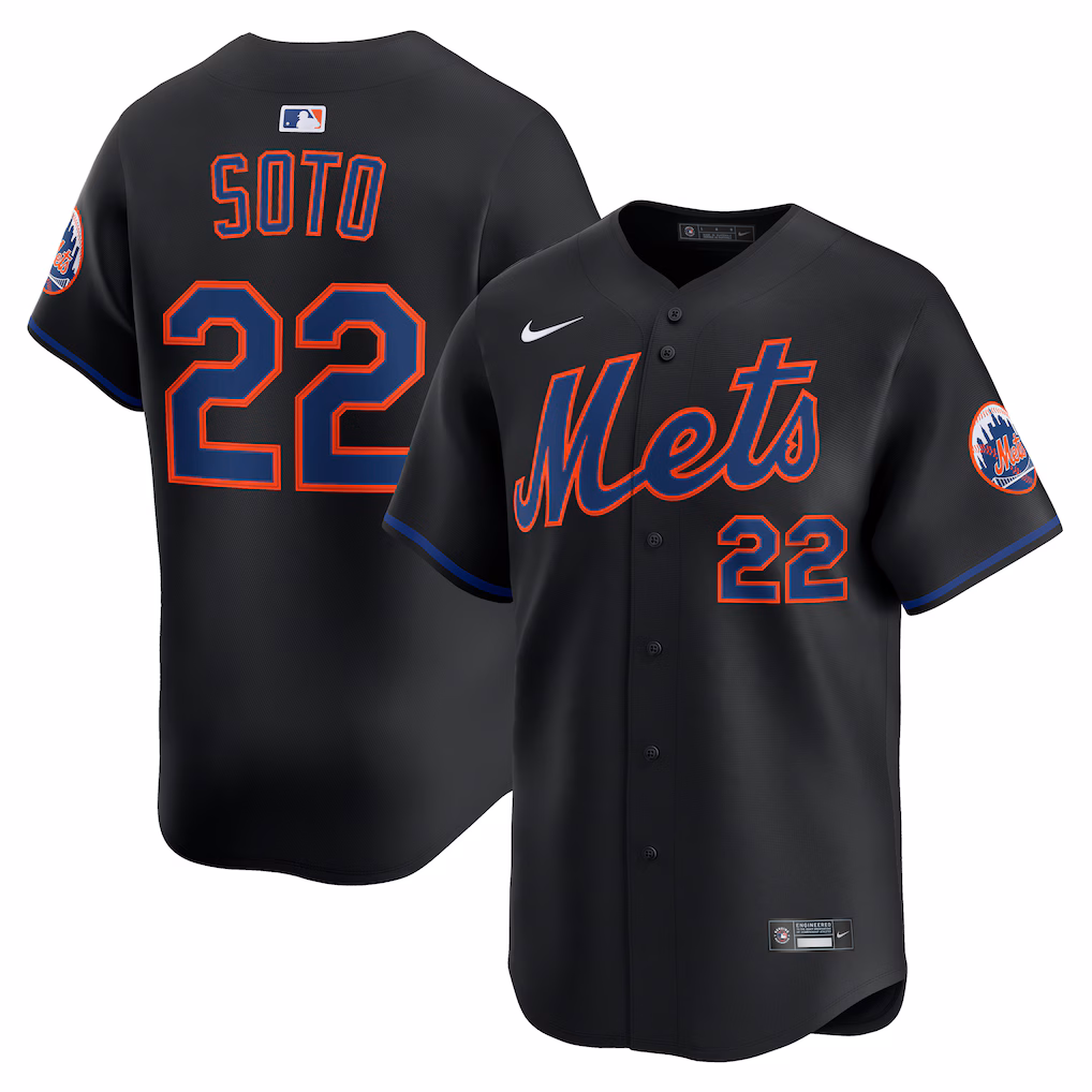 Men's New York Mets Juan Soto Nike Black Alternate Limited Jersey - ujerseystore