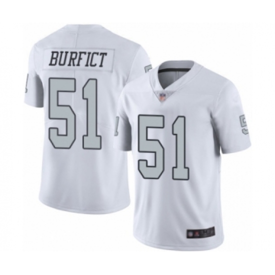 Youth Oakland Raiders #51 Vontaze Burfict Limited White Rush Vapor Untouchable Football Jersey
