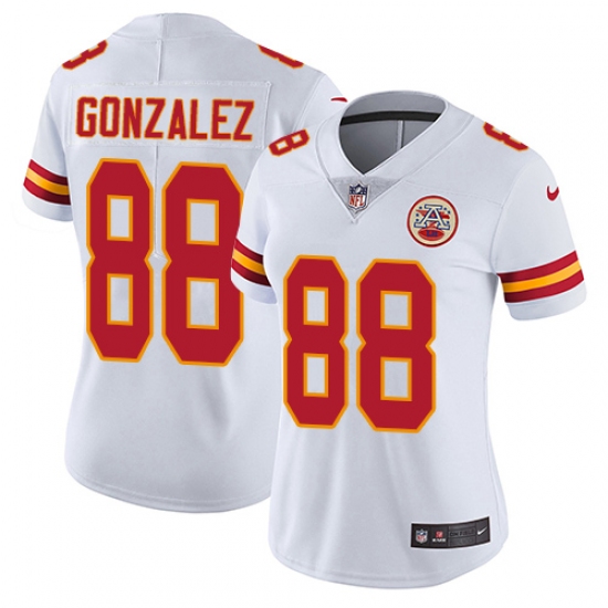 Women's Nike Kansas City Chiefs #88 Tony Gonzalez Elite White NFL Jersey - Ujersey