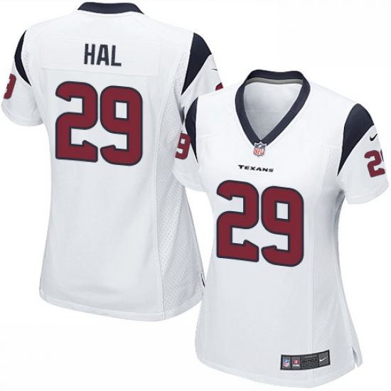 Women's Nike Houston Texans #29 Andre Hal Game White NFL Jersey - Ujersey