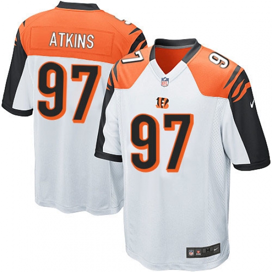 Men's Nike Cincinnati Bengals #97 Geno Atkins Game White NFL Jersey - Ujersey