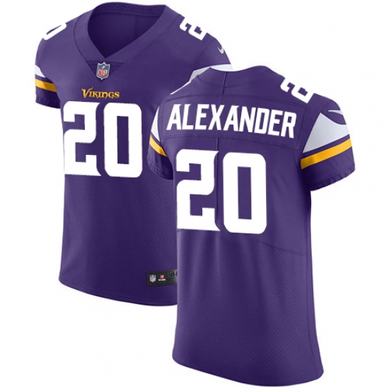 Men's Nike Minnesota Vikings #20 Mackensie Alexander Purple Team Color Vapor Untouchable Elite Player NFL Jersey - Ujersey