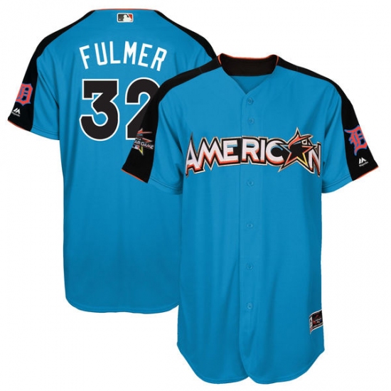 Men's Majestic Detroit Tigers #32 Michael Fulmer Replica Blue American League 2017 MLB All-Star MLB Jersey - Ujersey