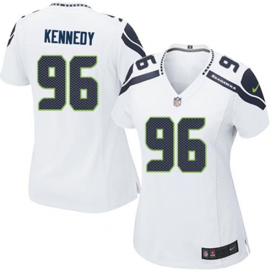 Women's Nike Seattle Seahawks #96 Cortez Kennedy Game White NFL Jersey - Ujersey