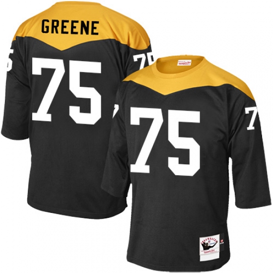 Men's Mitchell and Ness Pittsburgh Steelers #75 Joe Greene Elite Black 1967 Home Throwback NFL Jersey - Ujersey