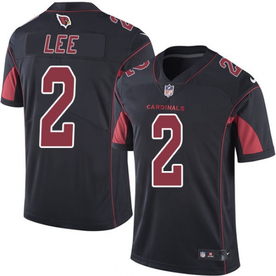 Men's Nike Arizona Cardinals #2 Andy Lee Elite Black Rush Vapor Untouchable NFL Jersey - Ujersey