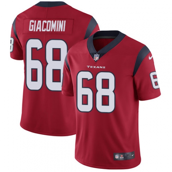 Youth Nike Houston Texans #68 Breno Giacomini Elite Red Alternate NFL Jersey - Ujersey
