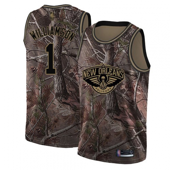 Youth Nike New Orleans Pelicans #1 Zion Williamson Camo NBA Swingman Realtree Collection Jersey - Ujersey