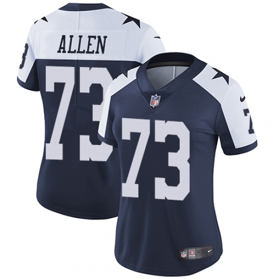 Women's Nike Dallas Cowboys #73 Larry Allen Navy Blue Throwback Alternate Vapor Untouchable Limited Player NFL Jersey - Ujersey