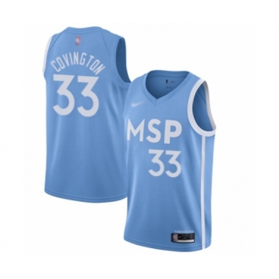Men's Minnesota Timberwolves #33 Robert Covington Swingman Blue Basketball Jersey - 2019 20 City Edition - Ujersey