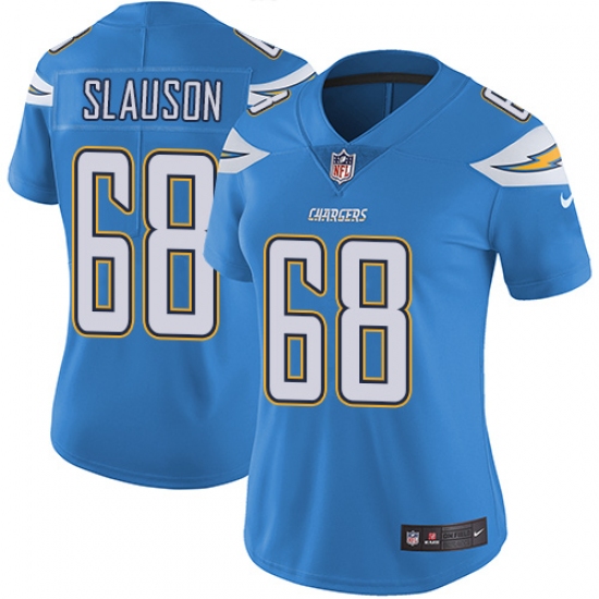Women's Nike Los Angeles Chargers #68 Matt Slauson Elite Electric Blue Alternate NFL Jersey - Ujersey