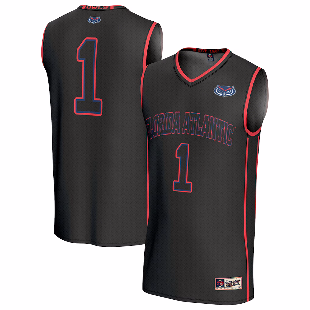 Youth GameDay Greats #1 Black Florida Atlantic Owls Lightweight Basketball Jersey - Ujersey Shop