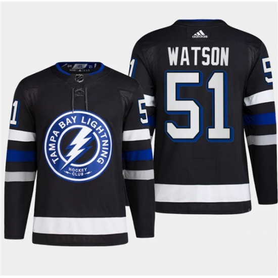 Men's Tampa Bay Lightning #51 Austin Watson Black 2024 Stadium Series Stitched Jersey - Ujersey