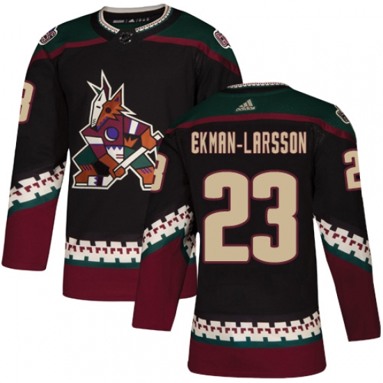 Men's Adidas Arizona Coyotes #23 Oliver Ekman-Larsson Authentic Black Alternate NHL Jersey - Ujersey