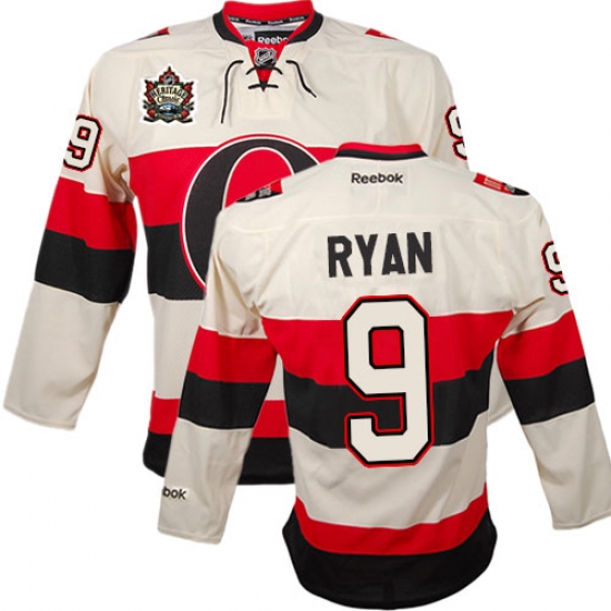Men's Reebok Ottawa Senators #9 Bobby Ryan Authentic Cream 2014 Heritage Classic NHL Jersey - Ujersey