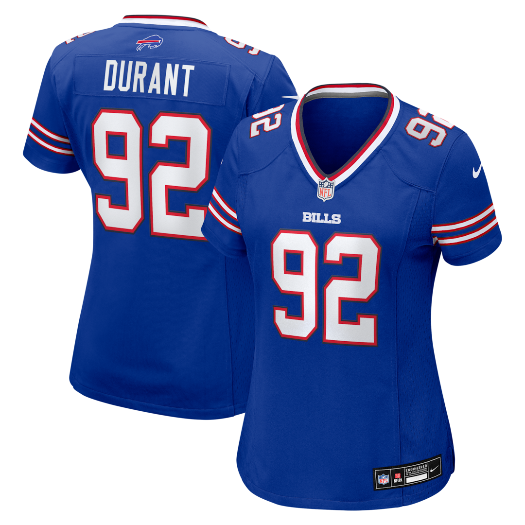 Women's Buffalo Bills Zane Durant Nike Royal Team Game Jersey