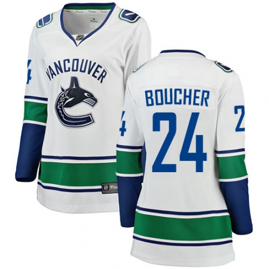 Women's Vancouver Canucks #24 Reid Boucher Fanatics Branded White Away Breakaway NHL Jersey - Ujersey