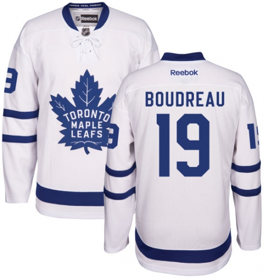 Women's Reebok Toronto Maple Leafs #19 Bruce Boudreau Authentic White Away NHL Jersey - Ujersey