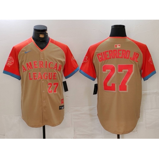 Men's Toronto Blue Jays #27 Vladimir Guerrero Jr Number Cream 2024 All Star Limited Stitched Jersey - Ujersey