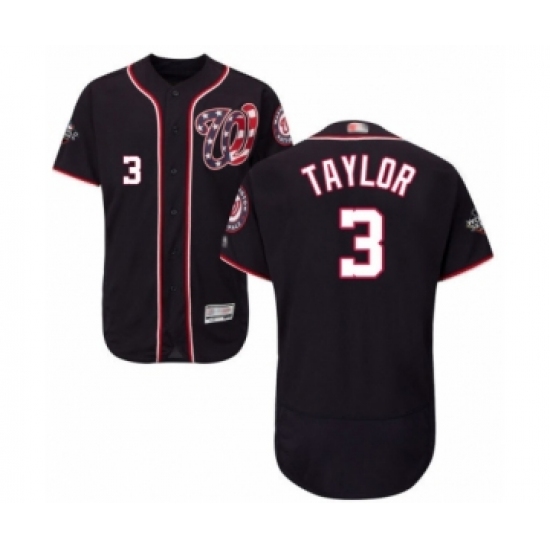 Men's Washington Nationals #3 Michael Taylor Navy Blue Alternate Flex Base Authentic Collection 2019 World Series Bound Baseball Jersey - Ujersey