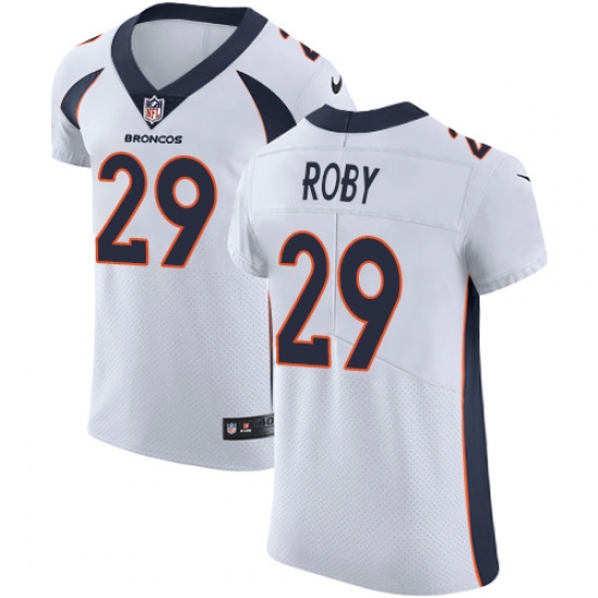 Men's Nike Denver Broncos #29 Bradley Roby White Vapor Untouchable Elite Player NFL Jersey - Ujersey