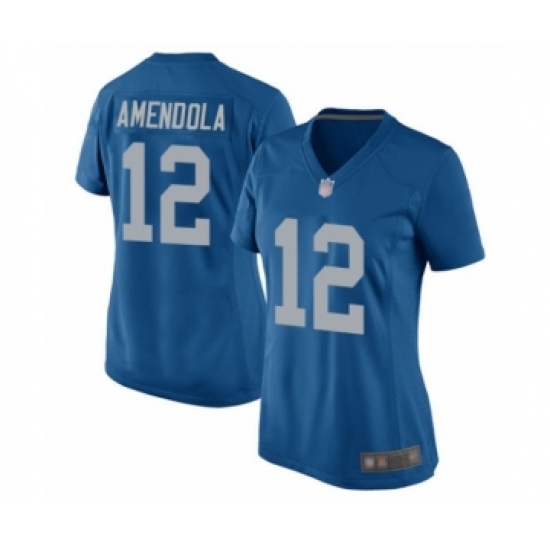 Women's Detroit Lions #12 Danny Amendola Game Blue Alternate Football Jersey - Ujersey
