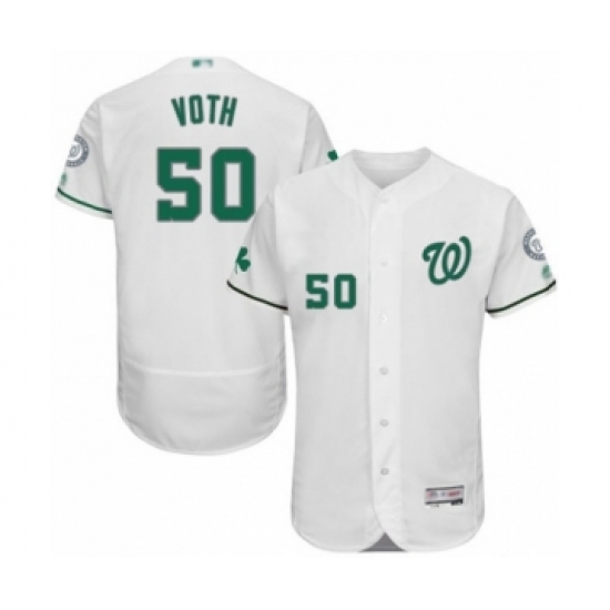 Men's Washington Nationals #50 Austin Voth White Celtic Flexbase Authentic Collection Baseball Player Jersey - Ujersey