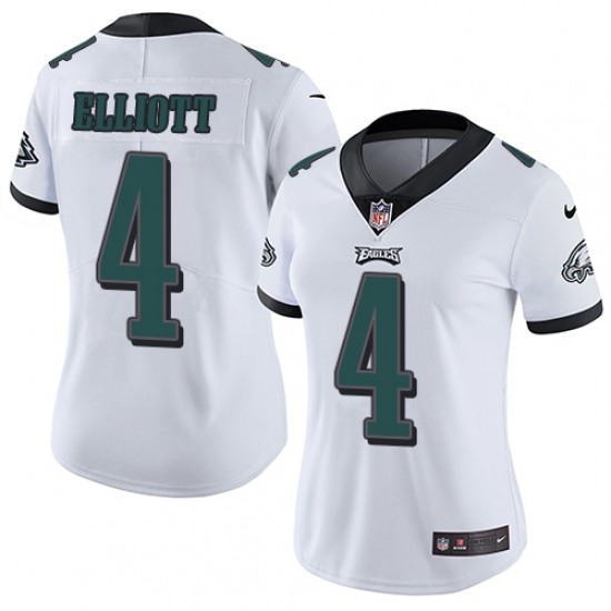 Women's Nike Philadelphia Eagles #4 Jake Elliott White Vapor Untouchable Limited Player NFL Jersey - Ujersey