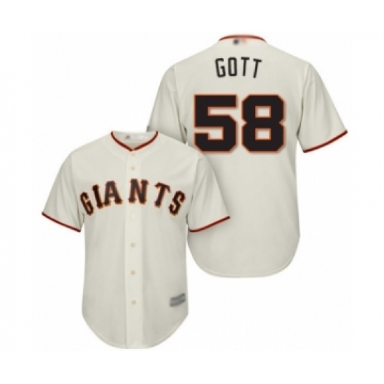 Youth San Francisco Giants #58 Trevor Gott Authentic Cream Home Cool Base Baseball Player Jersey - Ujersey