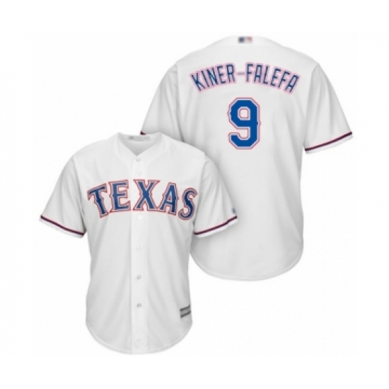 Youth Texas Rangers #9 Isiah Kiner-Falefa Authentic White Home Cool Base Baseball Player Jersey - Ujersey