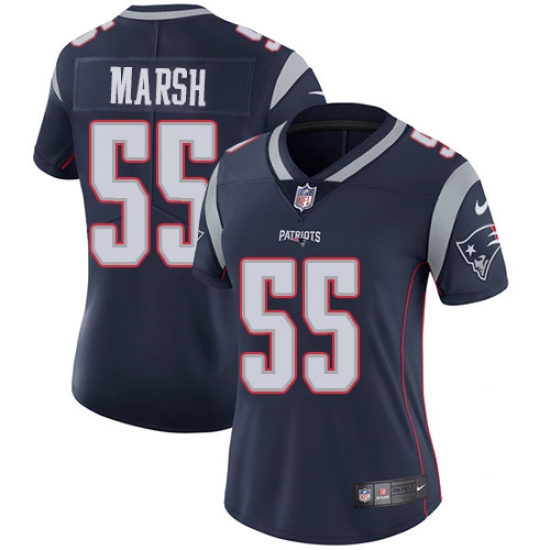 Women's Nike New England Patriots #55 Cassius Marsh Navy Blue Team Color Vapor Untouchable Limited Player NFL Jersey - Ujersey