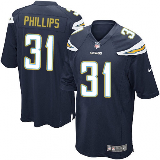 Men's Nike Los Angeles Chargers #31 Adrian Phillips Game Navy Blue Team Color NFL Jersey - Ujersey