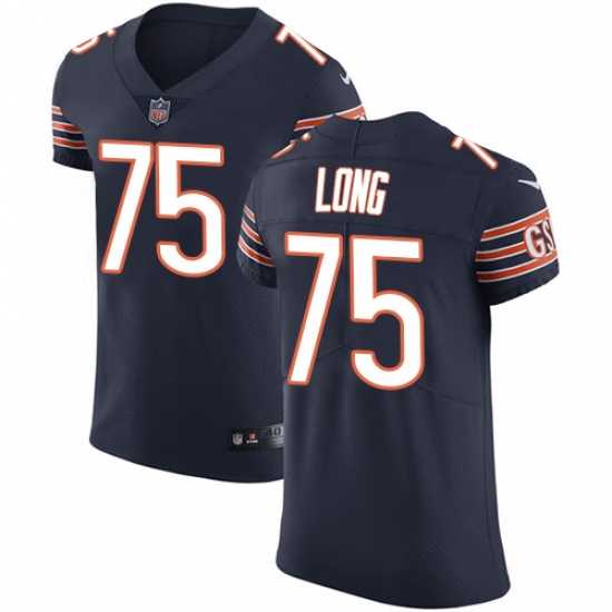 Men's Nike Chicago Bears #75 Kyle Long Navy Blue Team Color Vapor Untouchable Elite Player NFL Jersey - Ujersey
