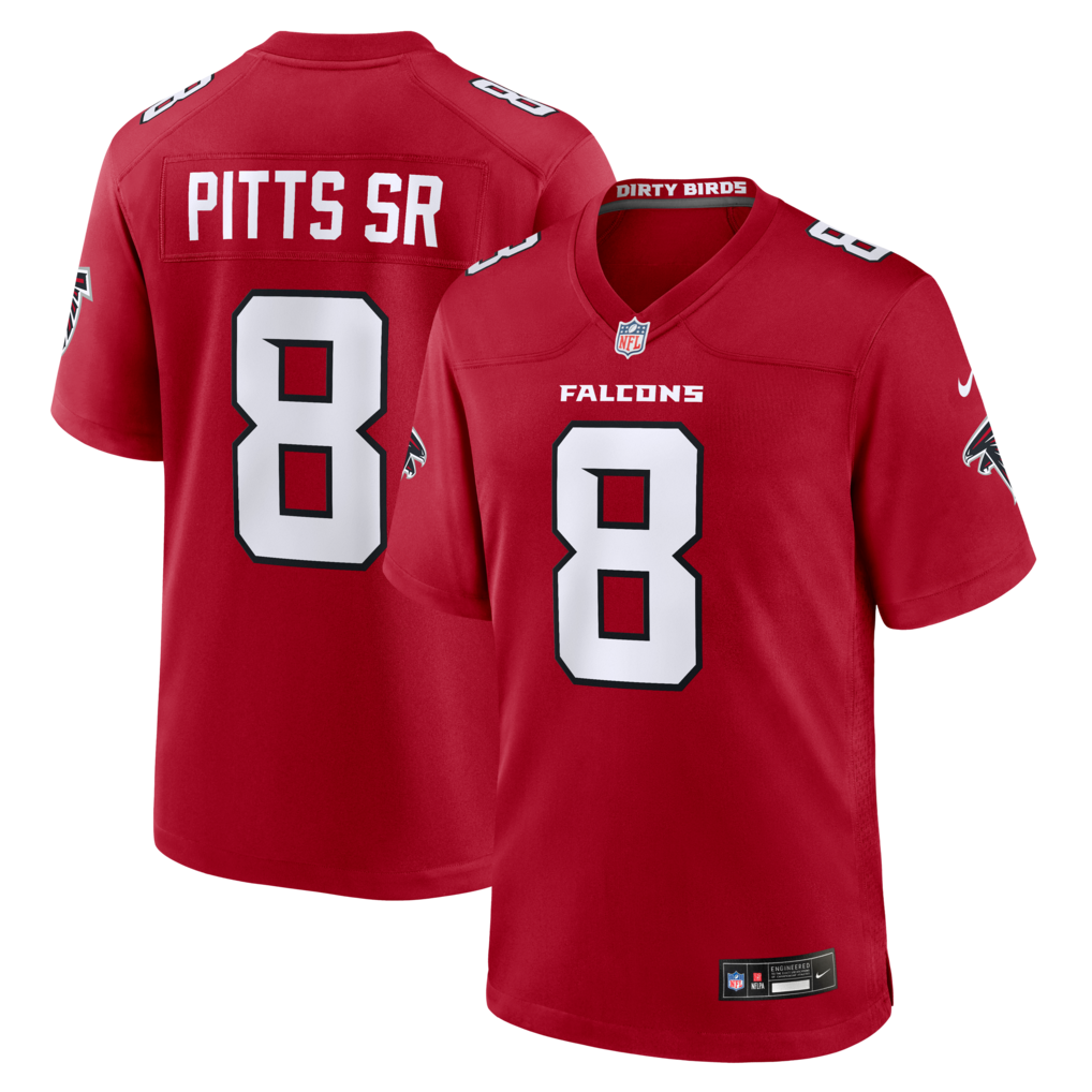 Men's Atlanta Falcons Kyle Pitts Sr. Nike Red Game Jersey - SUjersey01