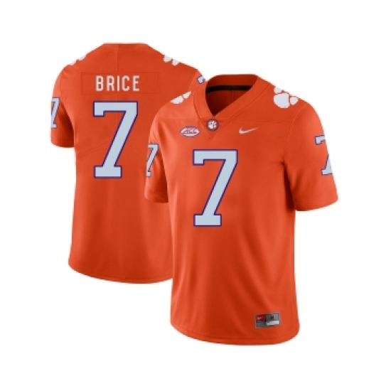 Clemson Tigers 7 Chase Brice Orange Nike College Football Jersey - Ujersey