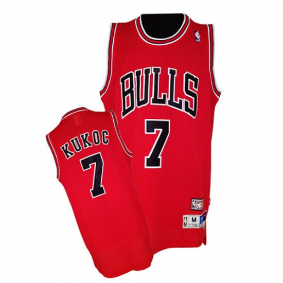 Men's Adidas Chicago Bulls #7 Tony Kukoc Swingman Red Throwback NBA Jersey - Ujersey