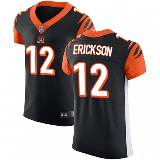 Men's Nike Cincinnati Bengals #12 Alex Erickson Black Team Color Vapor Untouchable Elite Player NFL Jersey - Ujersey