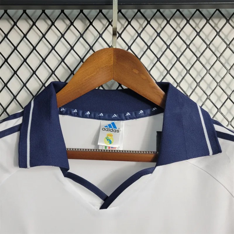 Real Madrid Retro Jersey Home Custom Soccer Shirt 2000-01 - ujerseystore
