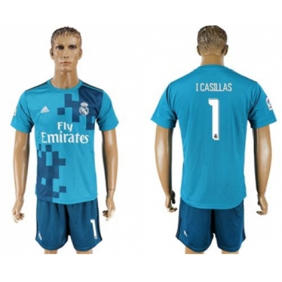 Real Madrid #1 I Casillas Sec Away Soccer Club Jersey
