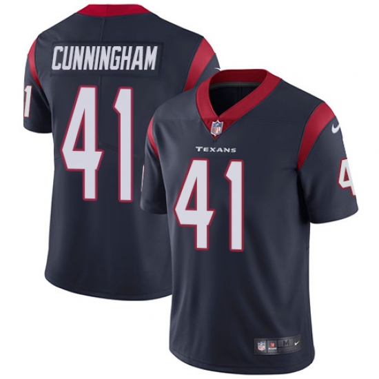 Youth Nike Houston Texans #41 Zach Cunningham Elite Navy Blue Team Color NFL Jersey - Ujersey