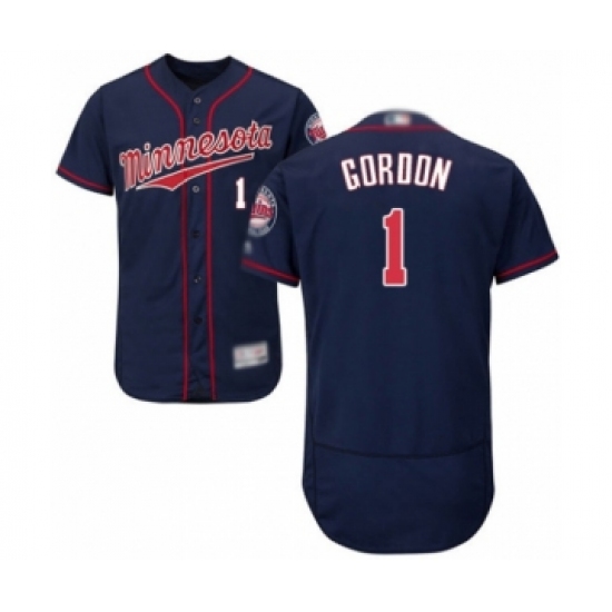 Men's Minnesota Twins #1 Nick Gordon Authentic Navy Blue Alternate Flex Base Authentic Collection Baseball Player Jersey - Ujersey
