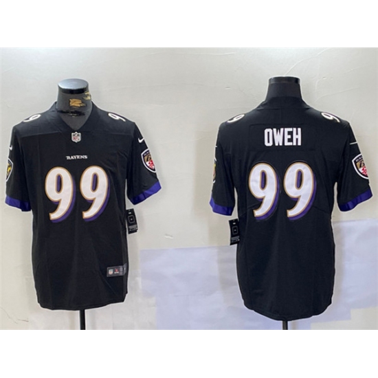 Men's Baltimore Ravens #99 Jayson Oweh Black Vapor Limited Limited Football Jersey - Ujersey