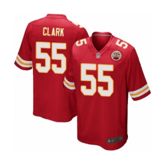 Men's Kansas City Chiefs #55 Frank Clark Game Red Team Color Football Jersey - Ujersey