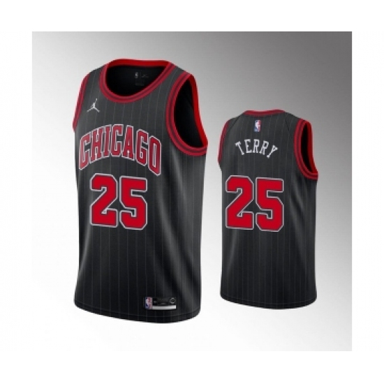 Men's Chicago Bulls #25 Dalen Terry Black Swingman Stitched Basketball Jersey - Ujersey
