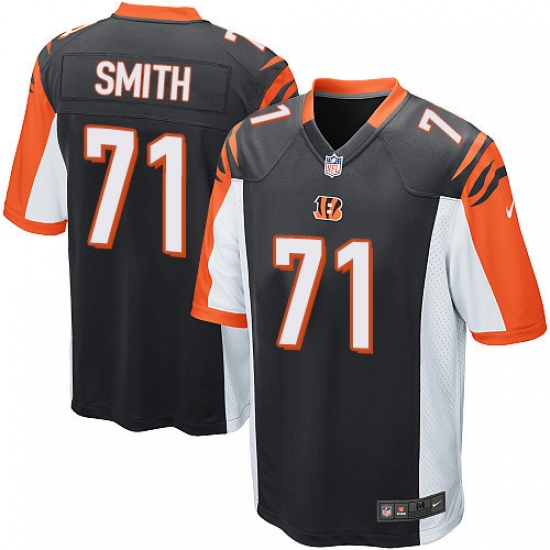 Men's Nike Cincinnati Bengals #71 Andre Smith Game Black Team Color NFL Jersey - Ujersey