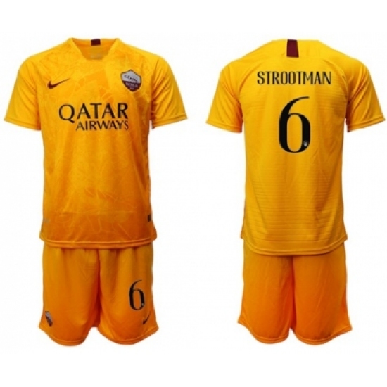Roma #6 Strootman Third Soccer Club Jersey