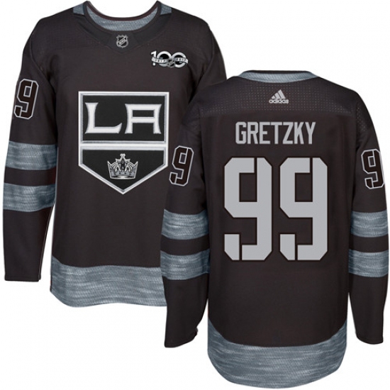 Men's Adidas Los Angeles Kings #99 Wayne Gretzky Premier Black 1917-2017 100th Anniversary NHL Jersey - Ujersey