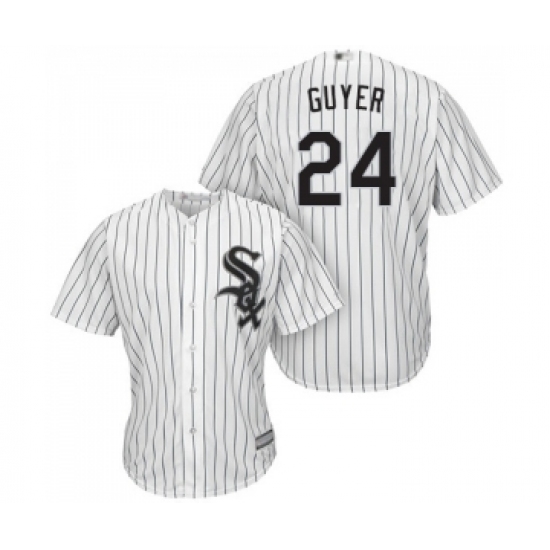 Youth Chicago White Sox #24 Brandon Guyer Replica White Home Cool Base Baseball Jersey - Ujersey
