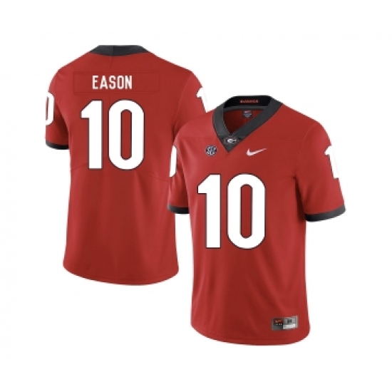 Georgia Bulldogs 10 Jacob Eason Red Nike College Football Jersey - Ujersey
