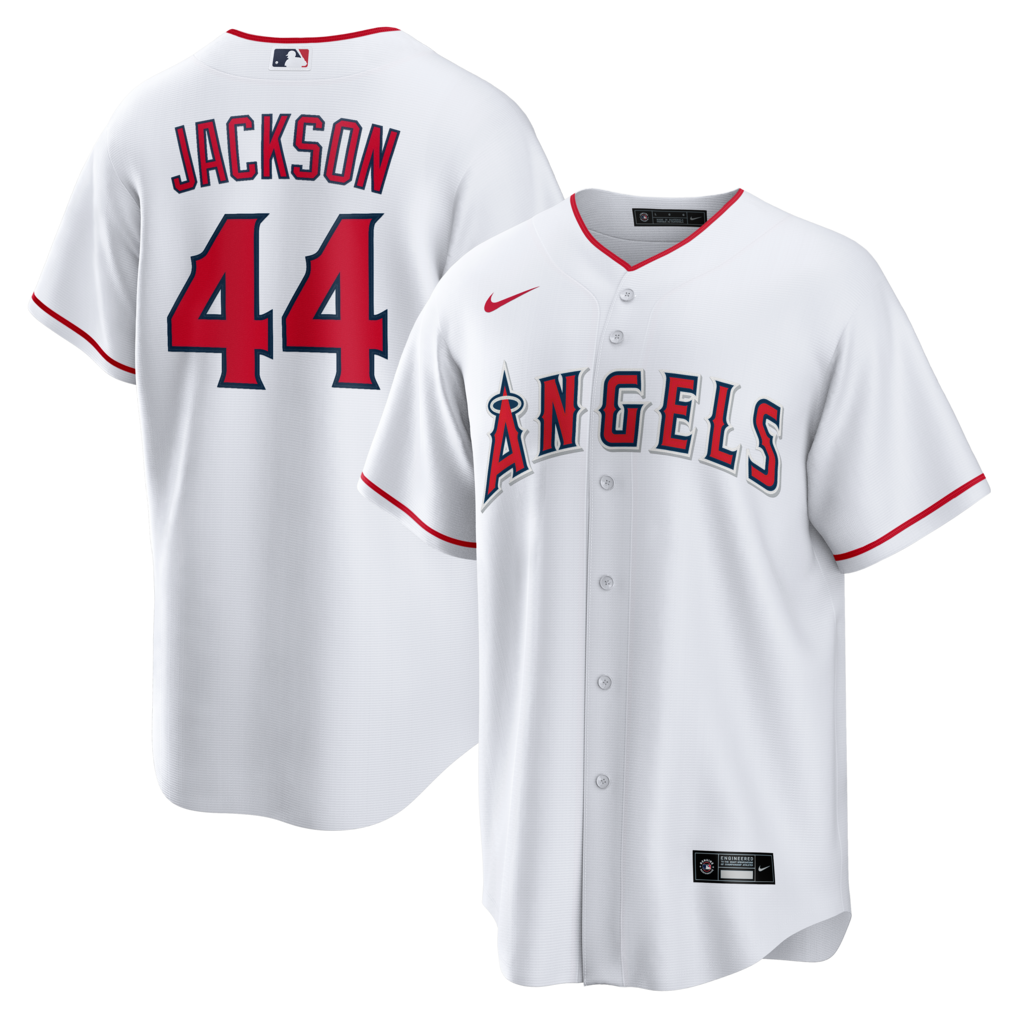 Men's Los Angeles Angels Reggie Jackson Nike White Home Retired Player Replica Jersey - Ujersey